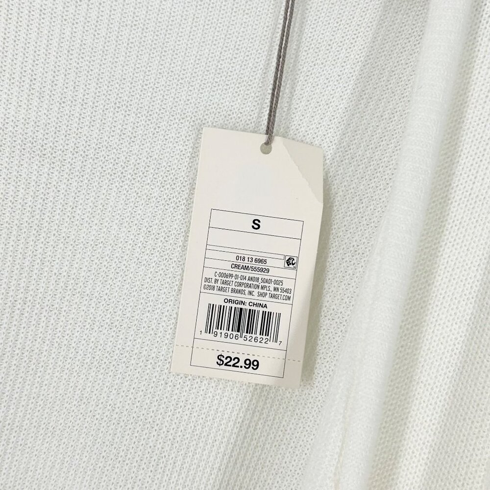 NWT A New Day White Knit Cardigan Sweater - Picture 4 of 5